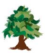 vector tree design, easily editable vector illustration