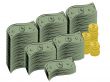 Illustration of dollar bills and coins