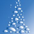 Blue water with bubbles vector illustration