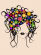 Beautiful girl with flowers in hair
