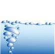 Blue water with bubbles vector illustration