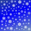 snowflakes on blue background