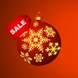Christmas bulb with snowflakes