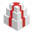 Christmas present box with a bow