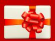 Christmas present box with a bow