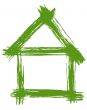 Vector illustration of a green house