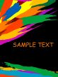 grunge colorful splashing, vector illustration