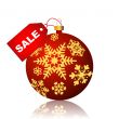 Christmas bulb with snowflakes