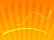 Orange vector background with a graph
