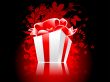 Christmas present box with reflection