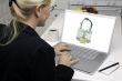 Woman In Kitchen Using Laptop - Security