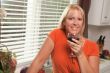 Attractive Blond with a Glass of Wine