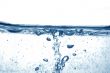 Blue water with bubbles