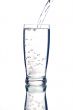 a glass of mineral water