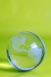Green glass globe