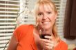 Attractive Blond with a Glass of Wine