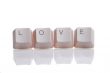 LOVE written with keyboard buttons