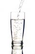 a glass of mineral water