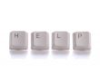 HELP written with keyboard buttons