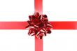 red holiday bow