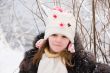 little girl on the snow