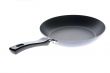 Black griddle macro on white background