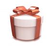 wrapped white and red gift - 3D made