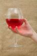 Wineglass on hand