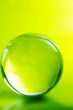 Green glass globe