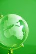 Green glass globe