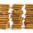 three stacks of cookie