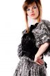 Bossy beautiful teenage girl in classical dress