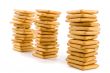 three stacks of cookie