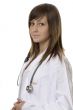 young woman doctor with stethoscope