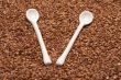 Two ceramic spoons, buckwheat