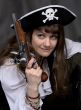Girl - pirate with pistol in hand