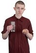 Guy with glass of water and tablets