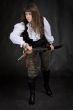 The girl - pirate with a sabre in hands