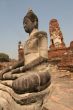 Sitting Buddha in ancient ruins