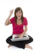  lucky teenagers with laptop