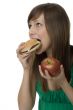 burger or apple