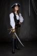 The girl - pirate with a sabre in hands