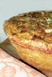 Feta cheese bread closeup