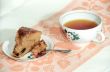 Cake and tea on the table