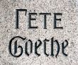 Lettering on the granitic surface