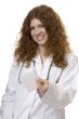 Woman doctor with money order, doctor costs