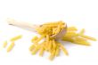 macaroni in wooden spoon