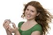 red haired teenager with perfume