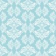 cyan floral curl