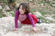 Little girl on the rock